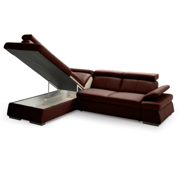 Sedacia súprava MALPENSA ľavá, tmavohnedá 2