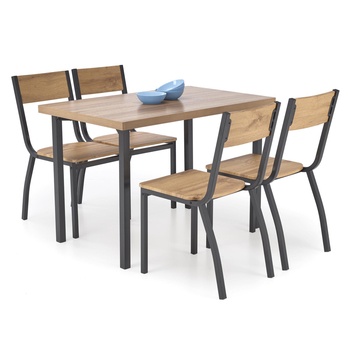 Jedálenská zostava MALTUN prírodná/čierna 1