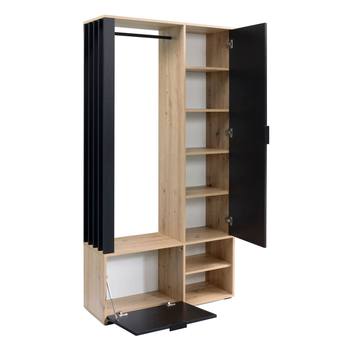 Predsieňová stena MALU dub artisan/čierna 2