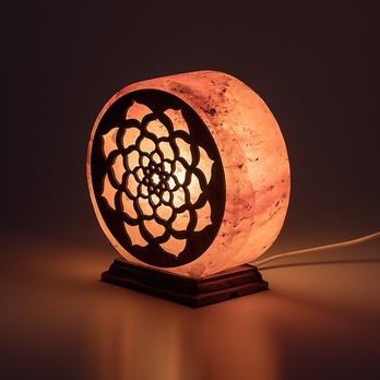 Soľná lampa MANDALI oranžová/prírodná 1