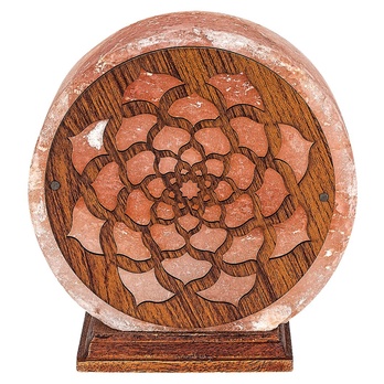 Soľná lampa MANDALI oranžová/prírodná 3