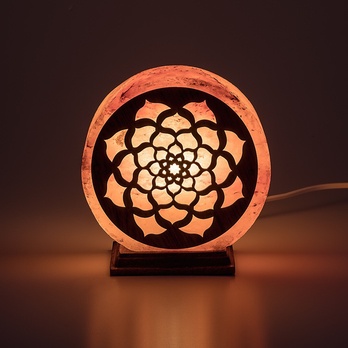 Soľná lampa MANDALI oranžová/prírodná 4