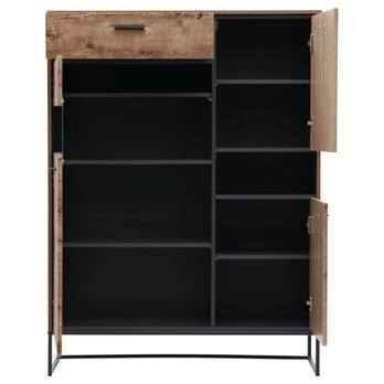 Vitrína MANHATTAN dub havelland cognac/grafit, šírka 110 cm 6