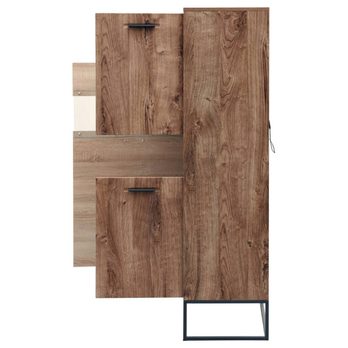 Vitrína MANHATTAN dub havelland cognac/grafit, šírka 110 cm 7
