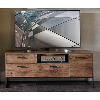 TV stolík MANHATTAN dub havelland cognac/grafit, šírka 156 cm 1