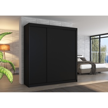 Šatníková skriňa MANOL čierna 1