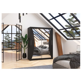 Šatníková skriňa MANOLI čierna 1