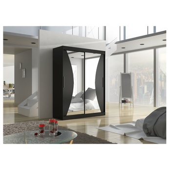 Šatníková skriňa MANOLI čierna 3