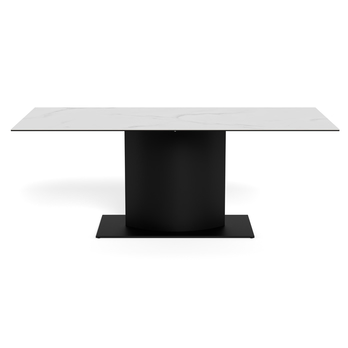 Jedálenský stôl MARBELLA biela/matná čierna 2