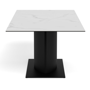 Jedálenský stôl MARBELLA biela/matná čierna 3