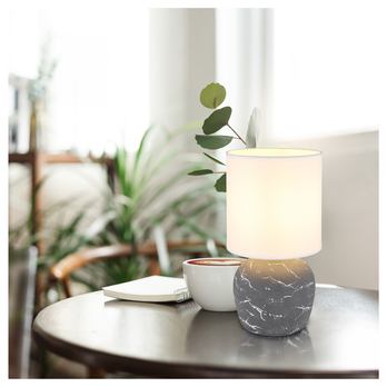 Stolná lampa MARBLE sivá/biela 1