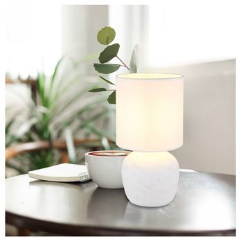 Stolná lampa MARBLE biela 1