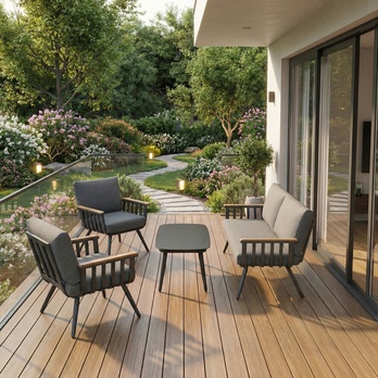 Záhradná zostava MARGE sivá 1