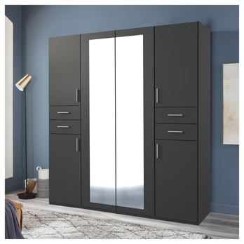 Šatníková skriňa MARGRET 654 grafitová 1