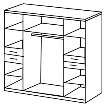 Šatníková skriňa MARGRET 654 grafitová 2