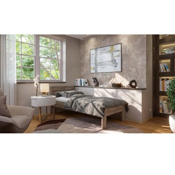 Posteľ MÁRIA I buk olej sivý, 80x200 cm 1