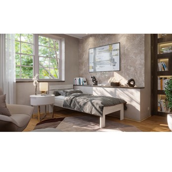 Posteľ MÁRIA I buk olej biely, 90x200 cm 1