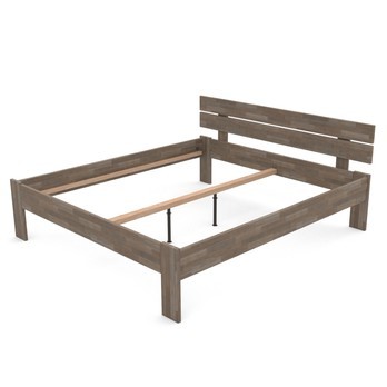 Posteľ MARIA II buk olej sivá, 180x200 cm 2