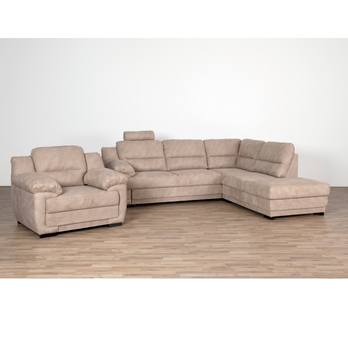 Sedacia súprava MARICELA pravá, svetlohnedá 1