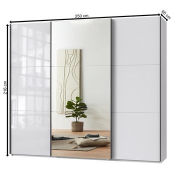 Šatníková skriňa MARIGOLD V biela 3