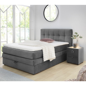 Posteľ boxspring MARILYN tmavosivá 1