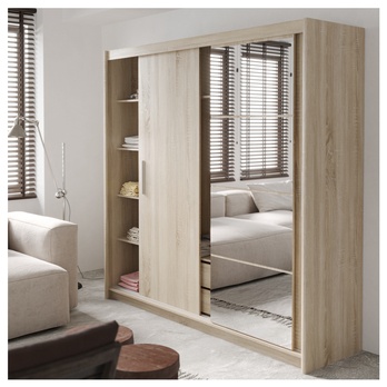 Šatníková skriňa MÁRIO II dub sonoma, šírka 200 cm 1