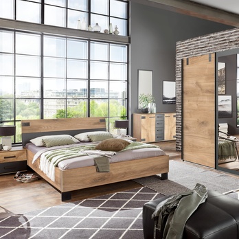 Komoda MARION doskový dub/grafit, 130 cm 1