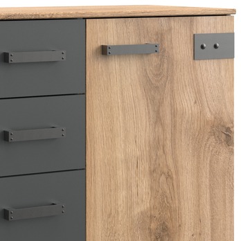 Komoda MARION doskový dub/grafit, 130 cm 4