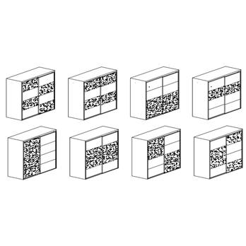 Šatníková skriňa MARION doskový dub/grafit, šírka 225 cm 1