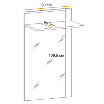 Zrkadlo MARISOL antracitová 2
