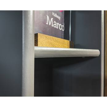 Vysoká skrinka MARISOL dub artisan/antracitová 6