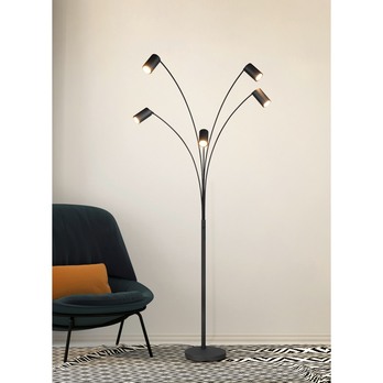 Stojacia lampa MARLEY 6 čierny kov 6
