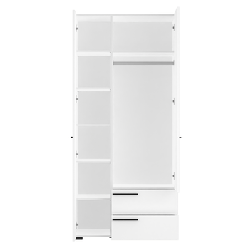 Šatníková skriňa MARLOW biela, šírka 90 cm 2