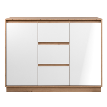 Komoda MARMION 2 dub artisan/biela lesk 3