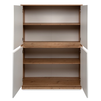 Komoda MARMION 4 dub artisan/biela vysoký lesk 4