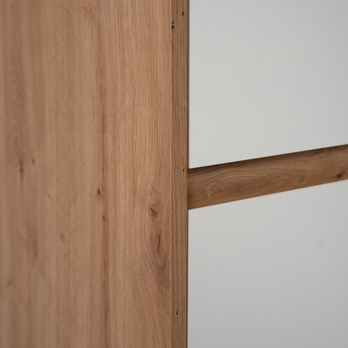 Komoda MARMION 4 dub artisan/biela vysoký lesk 6