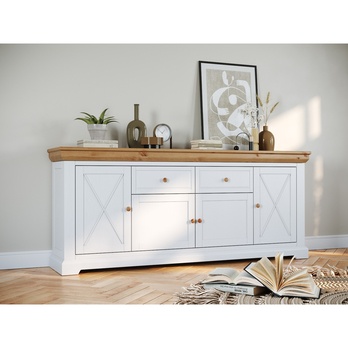 Komoda MARON 2.4 borovica/biela 1