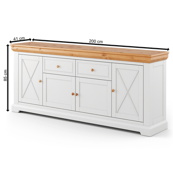 Komoda MARON 2.4 borovica/biela 17