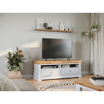 TV komoda MARON borovica/biela 1