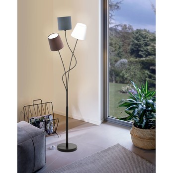 Stojacia lampa MARONDA čierna/antracitová/biela 1