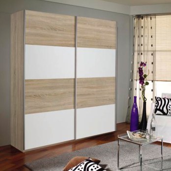 Šatníková skriňa MARONI dub sonoma/alpská biela 1