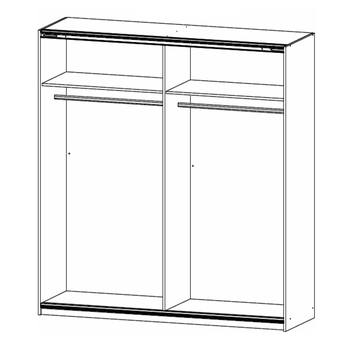 Šatníková skriňa MARONI dub sonoma/alpská biela 2