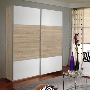 Šatníková skriňa MARONI dub sonoma/alpská biela 3