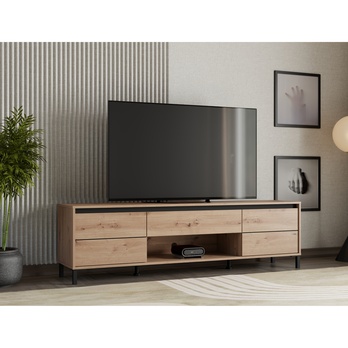 TV stolík MARRON 3 dub artisan/čierna 1