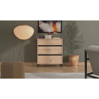 Komoda MARRON I dub artisan/matná čierna 1
