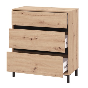 Komoda MARRON I dub artisan/matná čierna 2