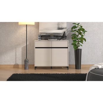 Komoda MARRON II kašmírová/matná čierna 1