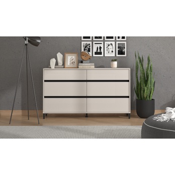 Komoda MARRON IV kašmírová/matná čierna 1