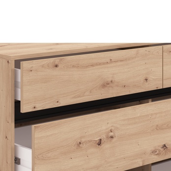 Komoda MARRON IV dub artisan/matná čierna 5