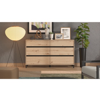 Komoda MARRON IV dub artisan/matná čierna 1